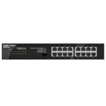 Commutateur de Bureau 16 Ports 10/100/1000 Mbps RJ45 Non Géré Boîtier en Acier