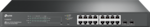 Tplink JetStream™ 18-Port Gigabit Smart Switch with 16-Port PoE+ PORT: 16× Gigabit RJ45 Ports, 2× Gigabit SFP SlotsSPEC: 802.3at/af, 150 W PoE Power, 1U 19-inch Rack-mountable Steel CaseFEATURE: Integration with Omada SDN Controller, Static Routing,