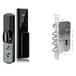 SERRURE DE PORTE INTELLIGENTE WIFI TUYA+EMPREINTE+RFID NFC+CODE+CLES
