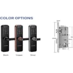 SERRURE DE PORTE INTELLIGENTE WIFI TUYA+EMPREINTE+RFID NFC+CODE+CLES