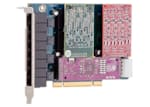 Carte de Voie Modulaire 8 Ports PCI 8 x Réseau RJ-45 8 x FXO