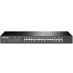 Smart Switch Administrable 24 Ports 10/100Mbps + 4 Ports Gigabit (2 Ports SFP, Rackable)