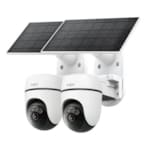 Kit de caméra de surveillance panoramique/inclinable à énergie solaire