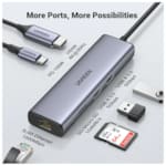 HUB Ugreen USB-C 7 en 1 Supporte PD (Power Delivery) 100W Recharge (Model : CM512)