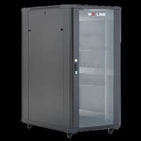 COFFRET INFORMATIQUE 24U 600MM D600MM H1300MM + ÉTAGÈRE + 2VENTILATEURS