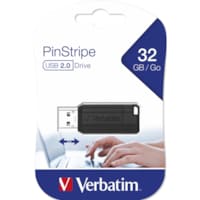 Micro-clé USB PinStripe de 32 Go noire