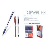 Stylo à bille TOP-WRITER rouge en boite de 10 unités