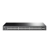 Tplink JetStream™ 48-Port Gigabit L2+ Managed Switch with 4 10GE SFP+ SlotsPORT: 48× Gigabit RJ45 Ports, 4× 10G SFP+ Slots, RJ45/Micro-USB Console PortSPEC: 1U 19-inch Rack-mountable Steel CaseFEATURE: Integration with Omada SDN Controller, Static R