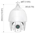 Caméra externe analogiques IR PTZ 3.3-119 mm pixels effectifs 976x582 Smart Blanc 4C_DS-2AF7268-A