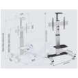 Meuble Support TV Robuste avec Roulettes DGT21-T009