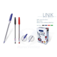 Stylo à bille DIGNO UNIK WHITE bleu en boite de 50 unités UNIK
