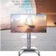 Meuble support TV robuste avec roulettes de 32 à 70 pouces - poids jusqu