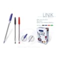 Stylo à bille DIGNO UNIK WHITE bleu en boite de 50 unités UNIK