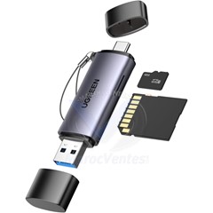 Lecteur de Carte SD Micro SD USB C USB 3.0 2 en 1 Adaptateur