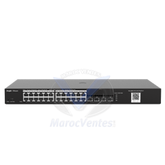 Switch POE Géré Gigabit L2 à 24 ports Gigabit RJ45 POE/POE+ 4 SFP
