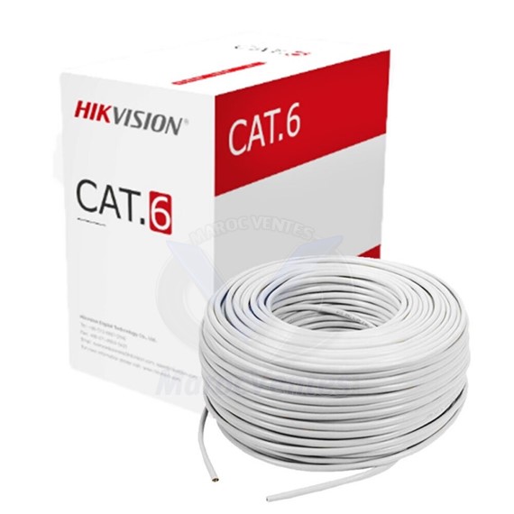 CABLE RESEAU RJ45 UTP CATEGORIE 6 CCA CI10HIK