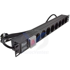 PDU 19" En Aluminium de type françaisà 8 voies avec