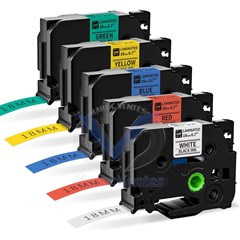 RUBAN AIMO D480BT NOIR/BLEU 18MM COMPATIBLE AVEC  BROTHER