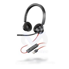 Poly Blackwire 3320 Casque filaire Duo pour PC / Mac simple confortable USB