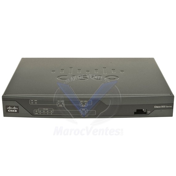 Routeur à services intégrés VDSL2/ADSL2+ Annex A 4 ports 10/100 Mbps 887VA-K9