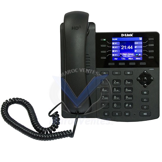 Téléphone IP Ecran LCD Couleur 1 Port Gigabit PoE 1 Port LAN Gigabit VLAN 2 Comptes SIP DPH-150SE/F5