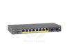 Smart Switch Prosafe Web Mangeable 8 ports Gogabit dont 8 ports PoE - 2 x SFP - Niveau 2 GS110TP
