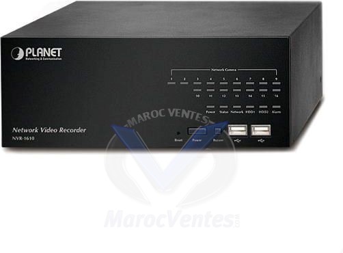 ENREGISTREUR IP PLANET NVR-1610 POUR 16 CAMERAS IP + DISQUE DUR 1TO NVR-1610
