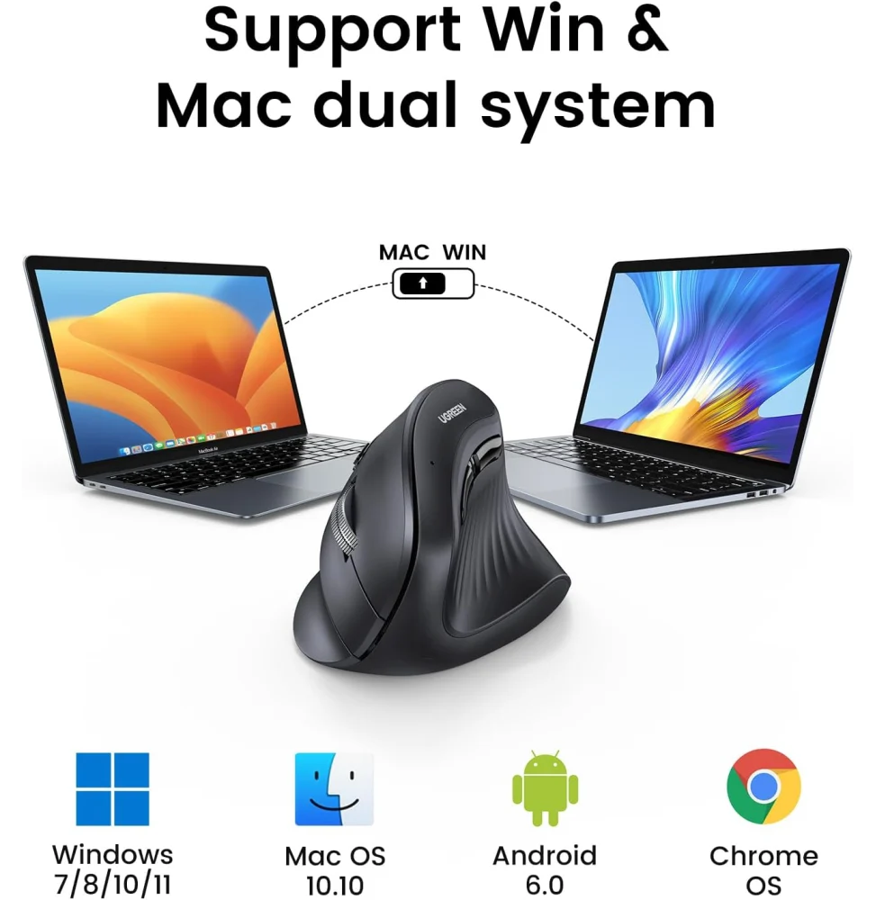 ugreen souris Vertical Wireless black MU008 25444