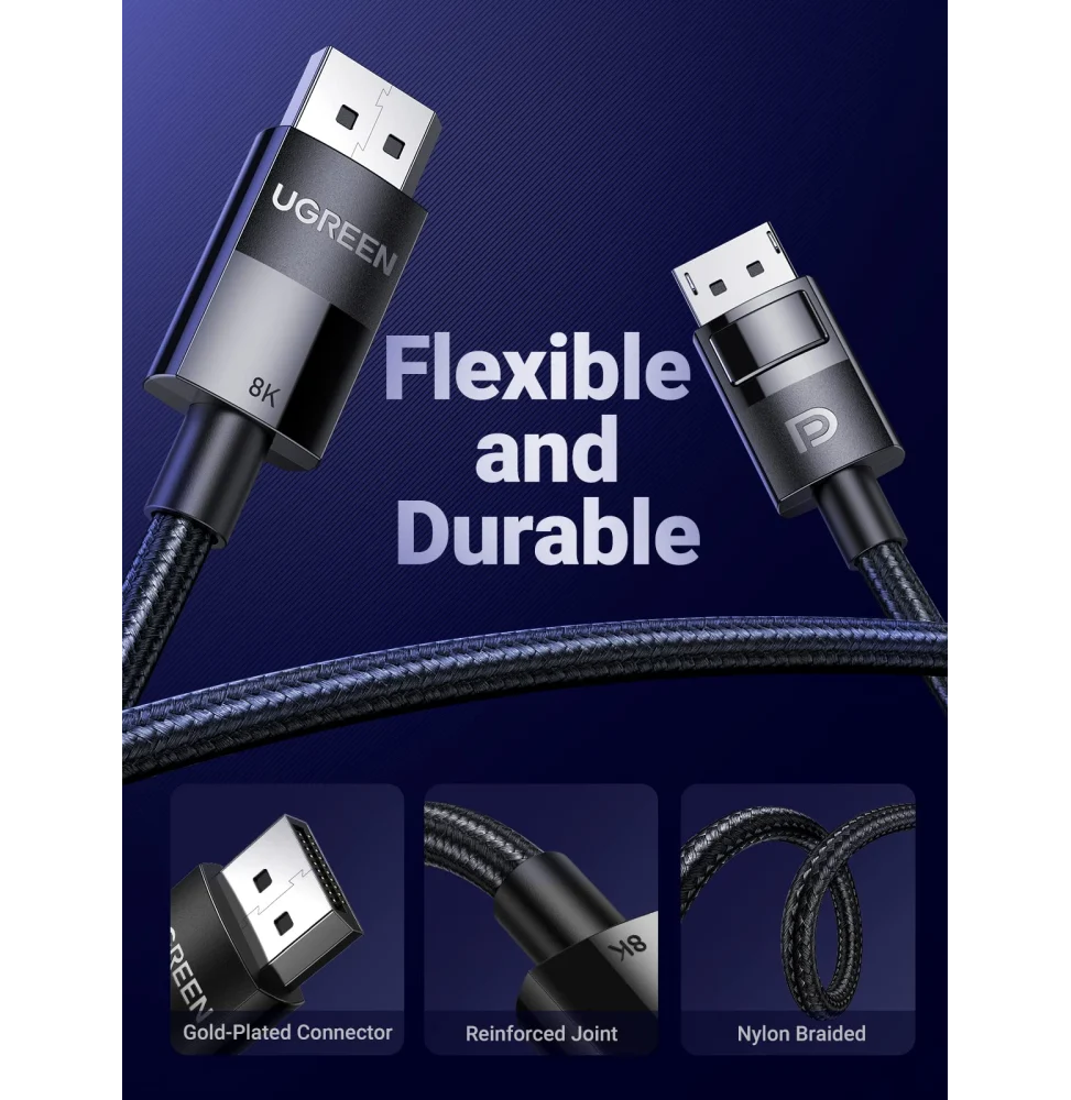 Ugreen Cable DP 1.4 Male To Male Cable  8K 3M 80393